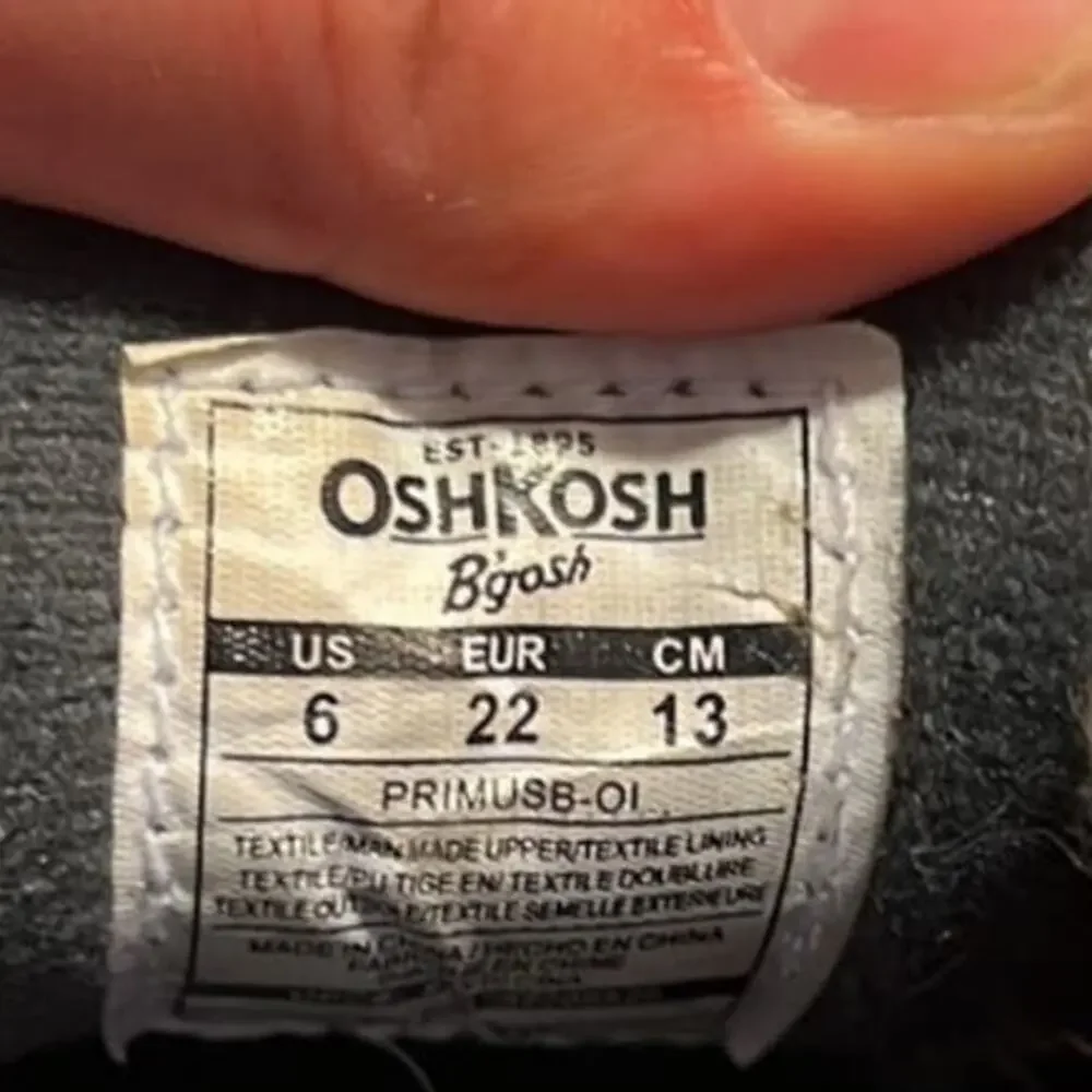EUC Oshkosh Tan Suede Toddler Kids No Tie Tab Boots Size 6